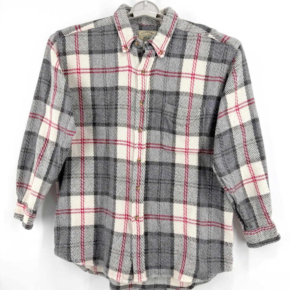 BC BRAND Plaid Flannel Cotton Shirt Shacket Mens Large Cabin Lumberjack